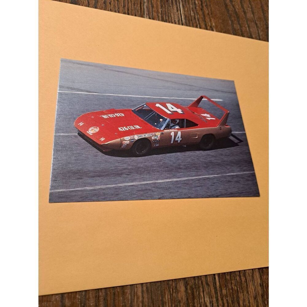 1990 Richard Brickhouse #19 Plymouth Superbird Postcard TG Wing Series NASCAR
